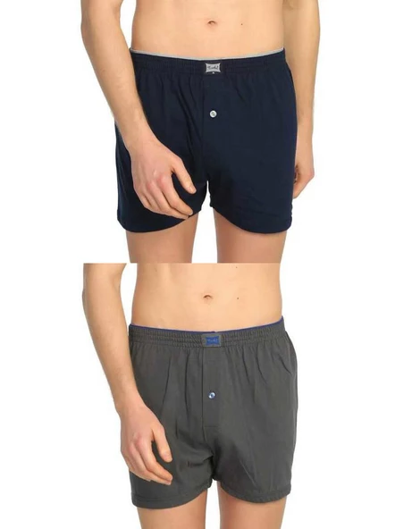 Tutku 117 Erkek Düz Penye Boxer 12'li Paket - 9