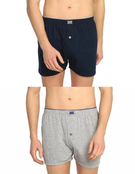 Tutku 117 Erkek Düz Penye Boxer 12'li Paket - 8