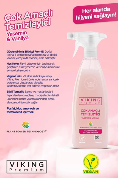 Viking Premium Çok Amaçlı Yasemin & Vanilya 750 Ml 3 Adet - 3