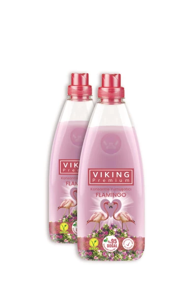 Viking Premium Konsantre Çamaşır Yumuşatıcısı Flamingo 1200 ml 2 Adet