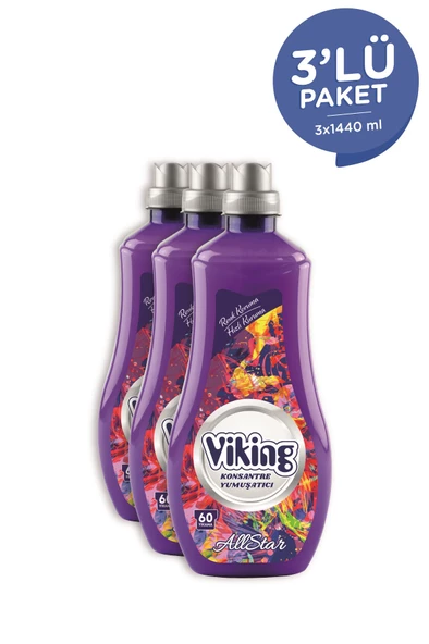 Viking Konsantre Çamaşır Yumuşatıcısı Allstar 1440 ml 3 Adet