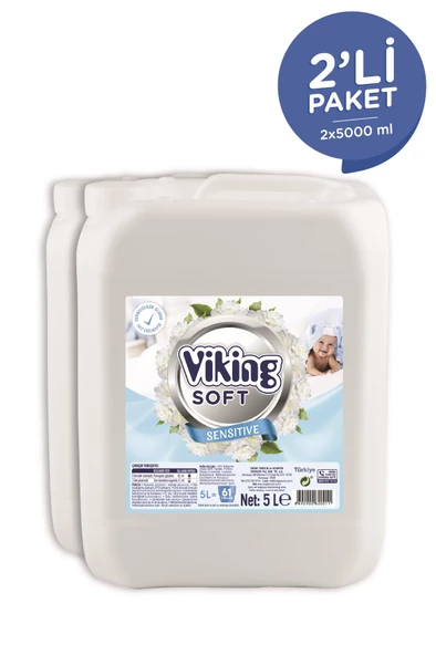 Viking Çamaşır Yumuşatıcısı Sensitive 5 Litre 2 Adet