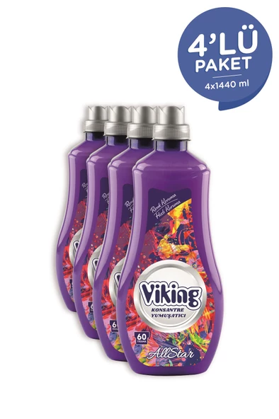 Viking Konsantre Çamaşır Yumuşatıcısı Allstar 1440 ml 4 Adet