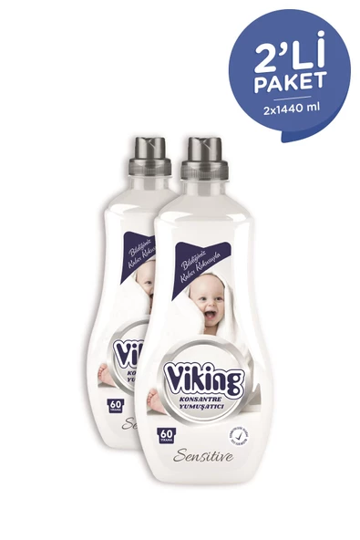 Viking Konsantre Çamaşır Yumuşatıcısı Sensitive 1440 ml 2 Adet