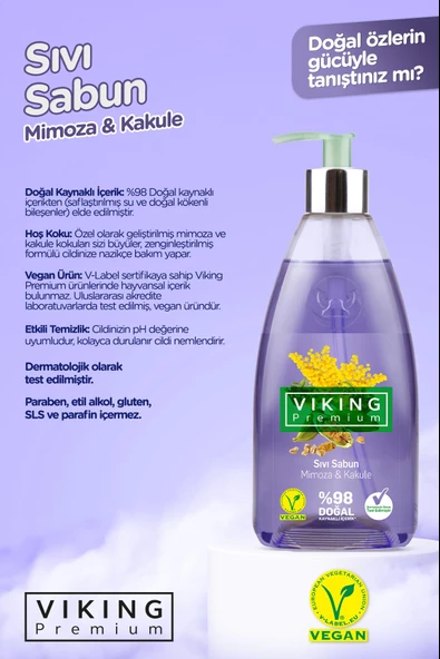 Viking Premium Sıvı Sabun Mimoza&Kakule 500 ml 1 Adet - 3