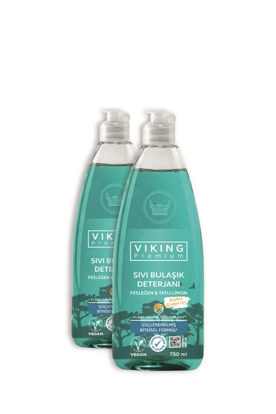 Viking Premium Bulaşık Deterjanı Fesleğen & Limon 750 ml 2 Adet