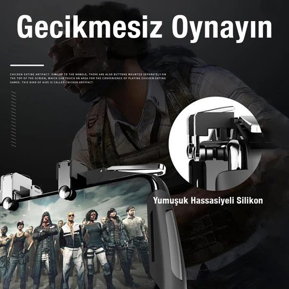 Polham L1-R1 Telefon Oyun Kolu, 4-6.5inch Telefon Uym Pubg, Call Of Duty Oyun kolu, Gamer Tetik - 4