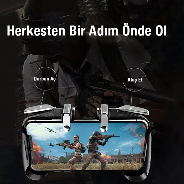 Polham L1-R1 Telefon Oyun Kolu, 4-6.5inch Telefon Uym Pubg, Call Of Duty Oyun kolu, Gamer Tetik - 3
