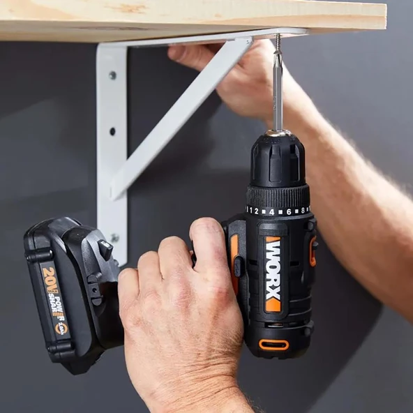 Worx Wx100 20Volt/2.0Ah. Li-İon Tek Akülü Profesyonel Şarjlı Matkap - 3