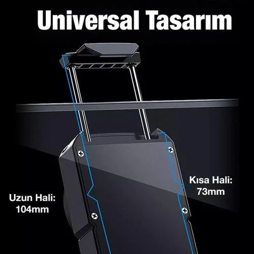 Polham Kasırga Soğutmalı Mavi Işıklı Oyuncular İçin Telefon Soğutma Fanı, Sessiz Soğutucu Radyatör - 4