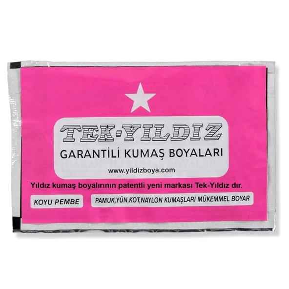 TekYıldız Kumaş Boyası - Koyu Pembe