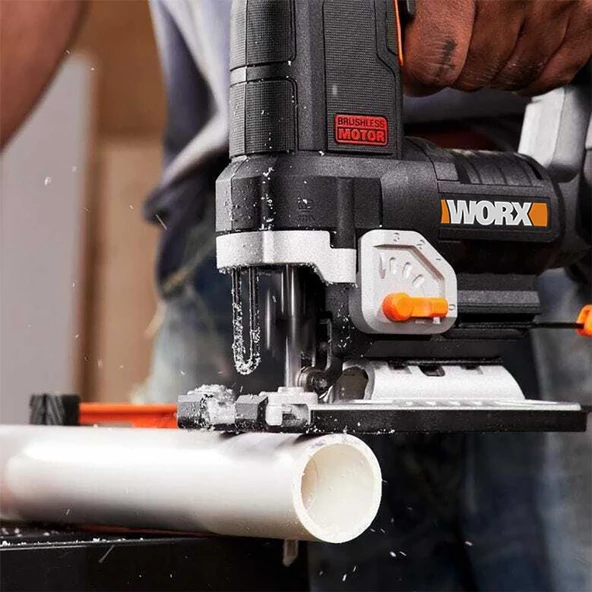 Worx Wx542 20Volt 2.5Ah. Li-İon Tek Akülü Profesyonel Kömürsüz Şarjlı Dekupaj Testere - 11