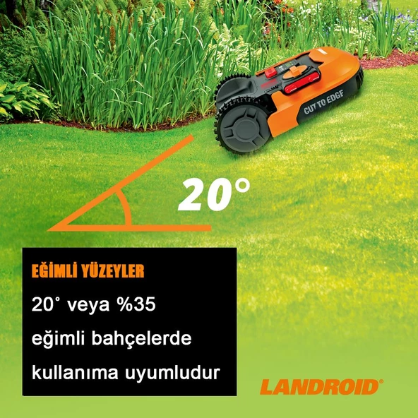 Worx Wr147e.1 20Volt 4.0Ah. 20Cm Landroıd Tam Otonom Kömürsüz Çim Biçme Robotu - 9