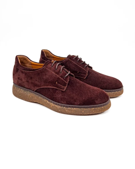 Suit Kahve Hakiki Süet Deri Günlük Erkek Ayakkabı - Resim 2