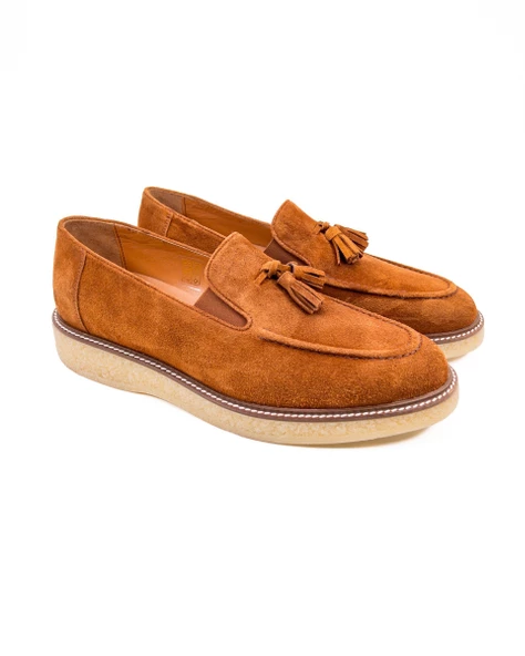 Kaunos Taba Hakiki Süet Deri Günlük Klasik Erkek Ayakkabı - 2