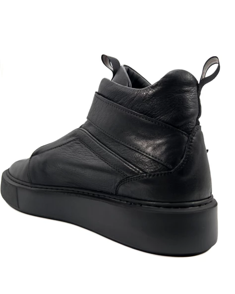 Uludağ Siyah Hakiki Deri Erkek Spor Bot Sneakar - Resim 4