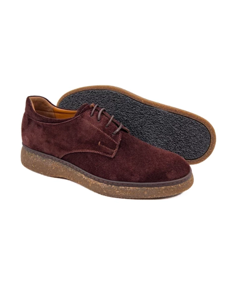 Suit Kahve Hakiki Süet Deri Günlük Erkek Ayakkabı - Resim 3