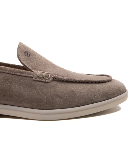 Allegro Toprak Hakiki Süet Deri Erkek Loafer Ayakkabı - 5