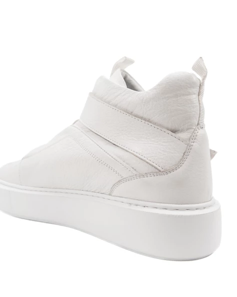 Uludağ Beyaz Hakiki Deri Erkek Spor Bot Sneaker - Resim 4