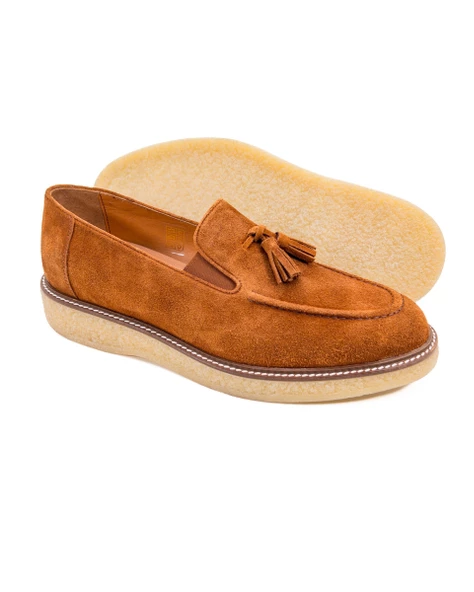 Kaunos Taba Hakiki Süet Deri Günlük Klasik Erkek Ayakkabı - 3