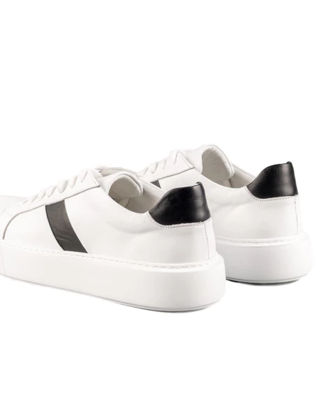 Fazer Beyaz-Siyah Hakiki Deri Erkek Spor (Sneaker) Ayakkabı - Resim 5