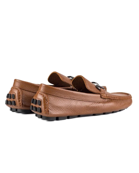 Troya Kahve Hakiki Deri Erkek Loafer Ayakkabı - 4