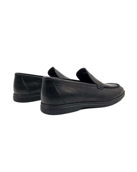 Allegro Siyah Hakiki Deri Erkek Loafer Ayakkabı - 4
