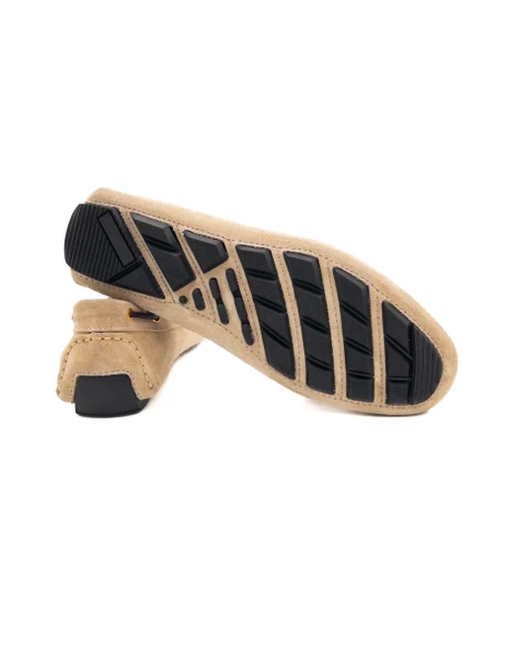 Cunda Bej Hakiki Süet Deri Erkek Loafer Ayakkabı - 3