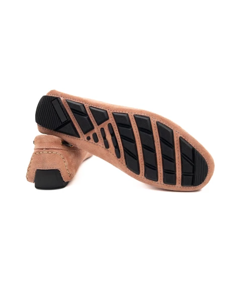 Cunda Somon Hakiki Süet Deri Erkek Loafer Ayakkabı - Resim 3