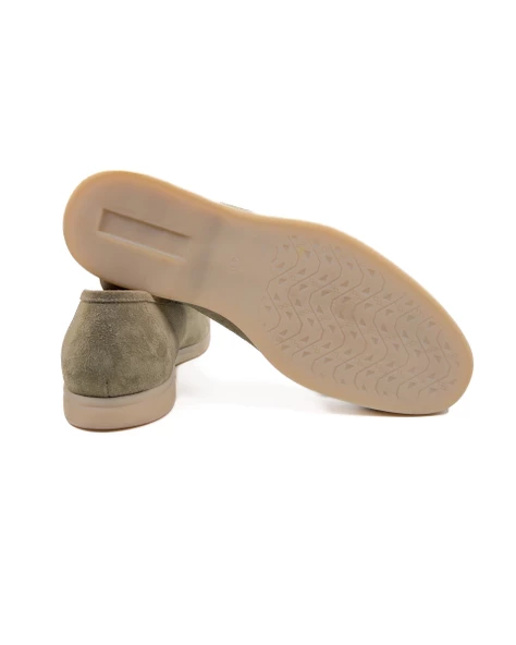 Allegro Açık Yeşil Hakiki Süet Deri Erkek Loafer Ayakkabı - Resim 3