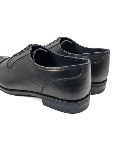 Eşsiz El Yapımı Mostar Siyah Hakiki Deri Klasik Erkek Ayakkabı - 5