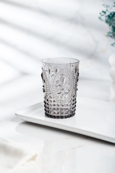 Akrilik Füme Tekli Kısa Bardak & Su Meşrubat Kahve Yanı Bardağı 400 ml ( Cam Değildir ) - 2