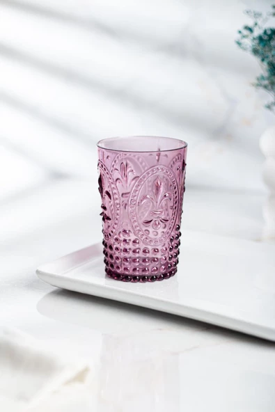 Akrilik Mürdüm Tekli Kısa Bardak & Su Meşrubat Kahve Yanı Bardağı 400 ml ( Cam Değildir ) - 2