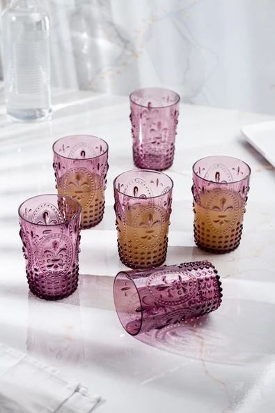 Akrilik Mürdüm Tekli Kısa Bardak & Su Meşrubat Kahve Yanı Bardağı 400 ml ( Cam Değildir ) - 3