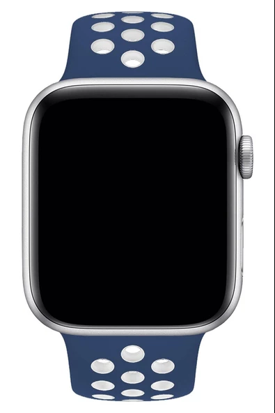 Apple Watch Series 3 44 MM Fileli Kordon Lacivert-Beyaz - Resim 3