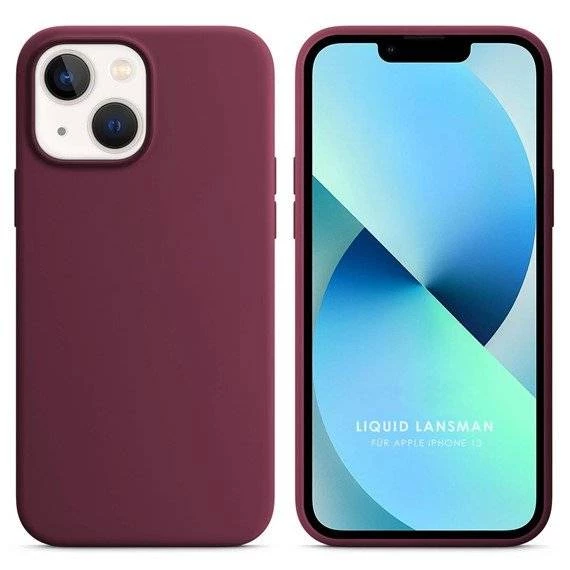 Apple iPhone 14 6.1'' Liquit Lansman Silikon Bordo