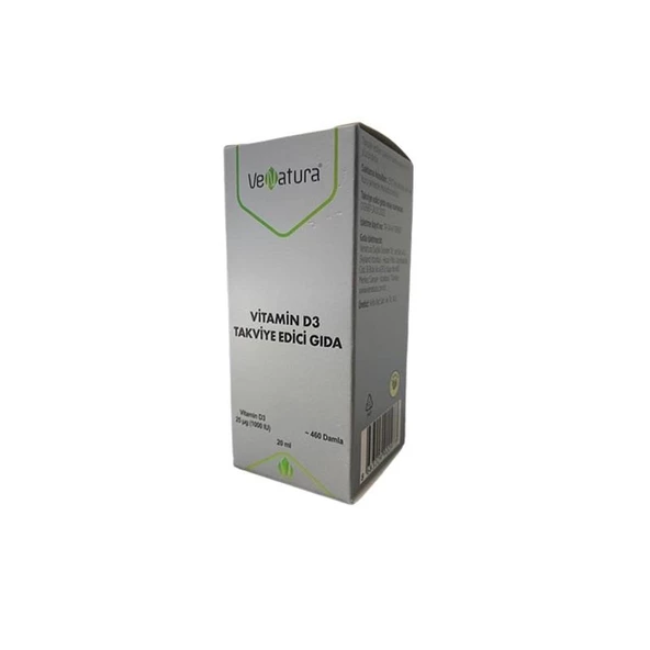 VeNatura Vitamin D3 Takviye Edici Gıda 1000 IU 20 ml Damla