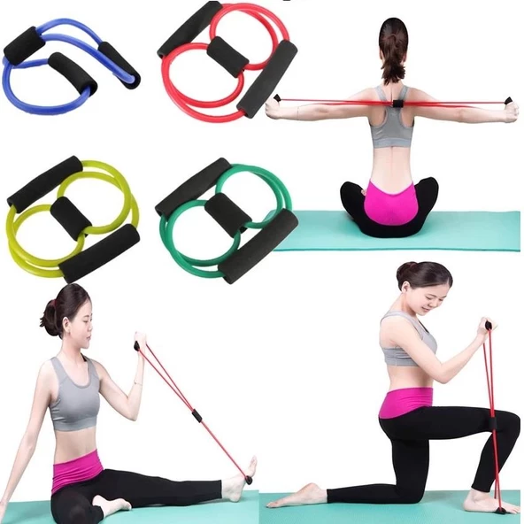 3B Trend Egzersiz Spor Plates Direnç Bantı Pilates İpi Jimnastik Lastiği - 5