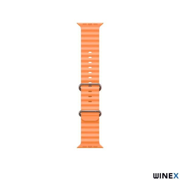 Winex GS8 Ultra Android İos HarmonyOs Uyumlu 3 Kordonlu Akıllı Saat Turuncu - 3