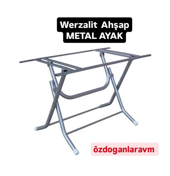 Ahşap-Werzalit 70x120  Cm Masalar İçin Katlanabilir Masa Ayağı Metal