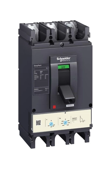 Schneider Electric LV563315, 350-500 Amper, 50 kA, 3 Kutuplu, Kompakt Şalter, CVS630N, TM500D Korumalı