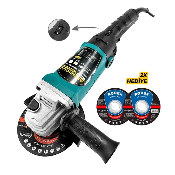 Anadolu Strong DM803 Devir Ayarlı Spral Taşlama Makinası Avuç İçi Taşlama 115 mm 2 Adet Disk Hediye - 6