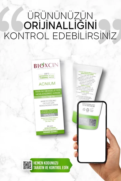 Bioxcin Acnium Sebum Dengeleyici 50 ml Nemlendirici Krem - Resim 5