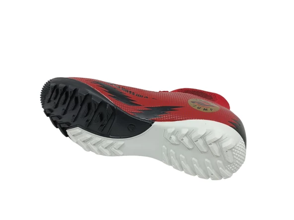 Jump 28366 Erkek Kırmızı Bağcıklı Çoraplı Halı Saha Ayakkabı - 5