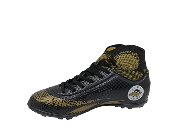 Jump 28366 Erkek Siyah Bağcıklı Çoraplı Halı Saha Ayakkabı - 3