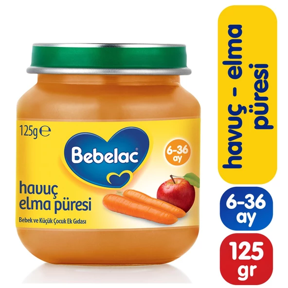 Bebelac Havuç Elma Püreli Kavanoz Maması 125gr