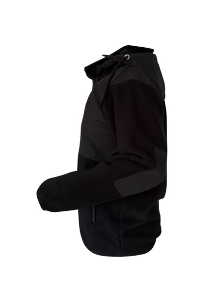 Softpolar Kapüşonlu Mont - Siyah - Slim Fit - 2