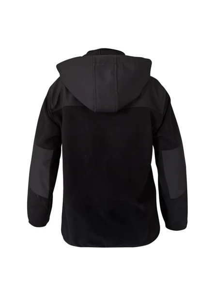 Softpolar Kapüşonlu Mont - Siyah - Slim Fit - 3