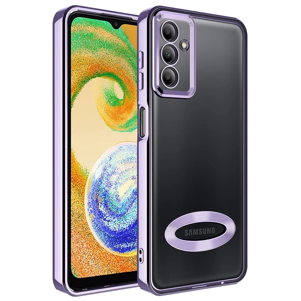 Galaxy A04S Kılıf Kamera Korumalı Logo Gösteren Zore Omega Kılıf