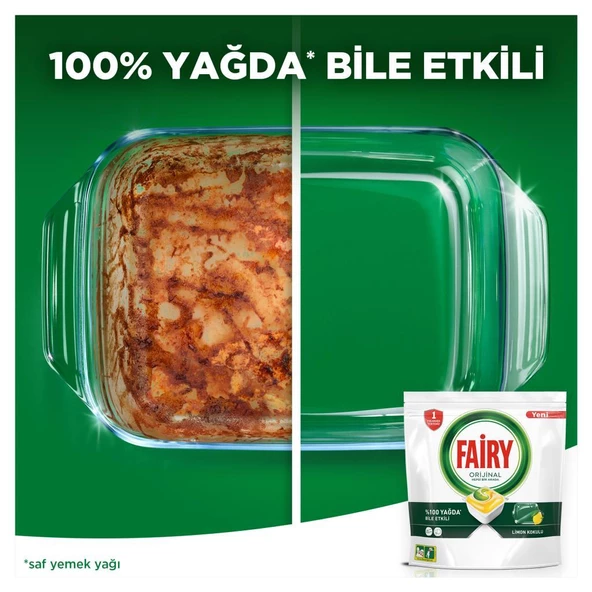 Fairy Hepsi Bir Arada 280 Yıkama Bulaşık Makinesi Deterjanı Kapsülü Limon Kokulu 140x2 - 4
